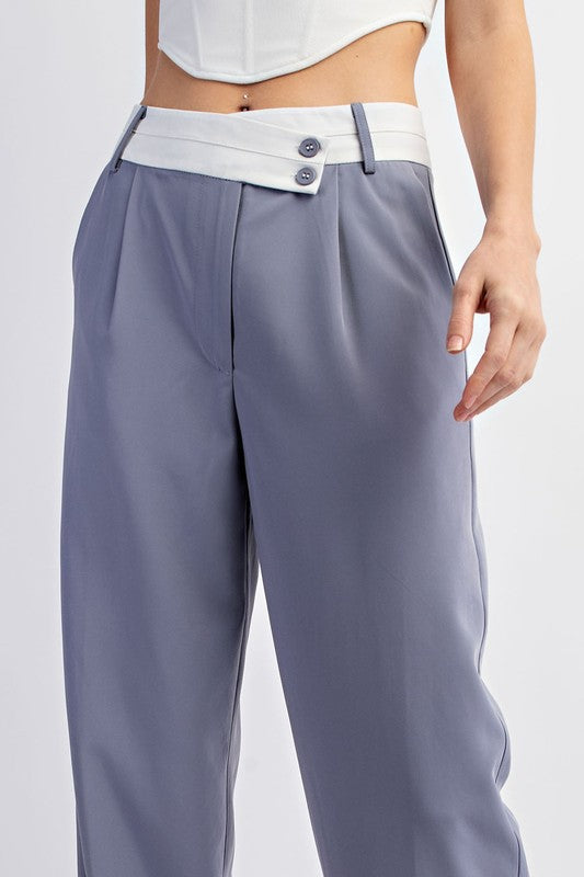Blue grey trousers pants
