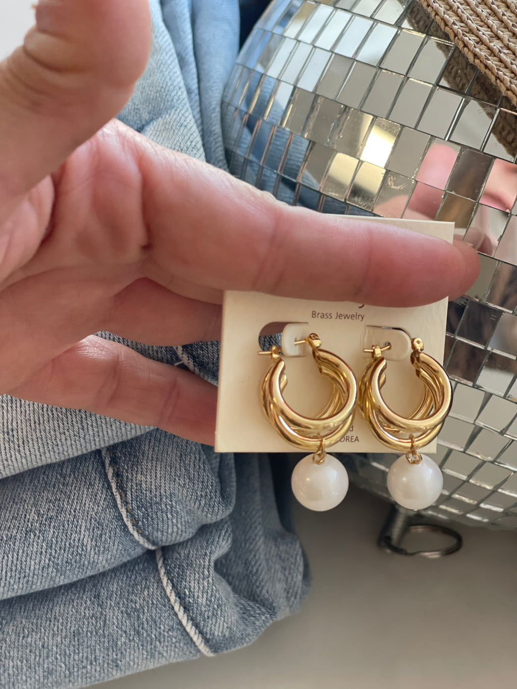 Gold dipped brass earrings