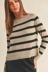 Striped basic body sweater top