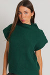 Hunter green sweater vest top