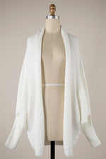 Ivory cable knit cardigan sweater