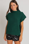 Hunter green sweater vest top