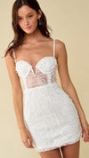 White Lace corset mini dress