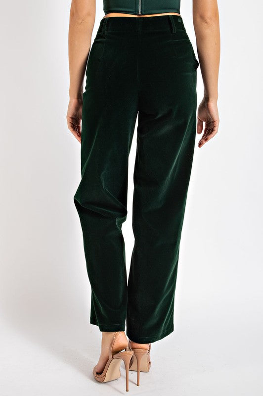 Green Velvet Pants