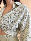 Tie Front Wide Sleeve Daisy Top