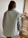 Sage Quilted Shacket Top